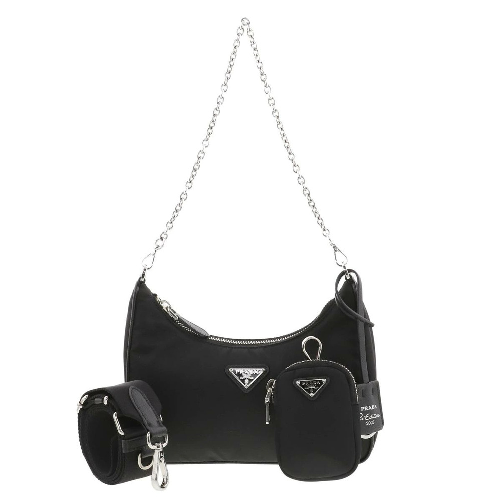 PRADA Re Edition Shoulder Bag Messenger Chain Black